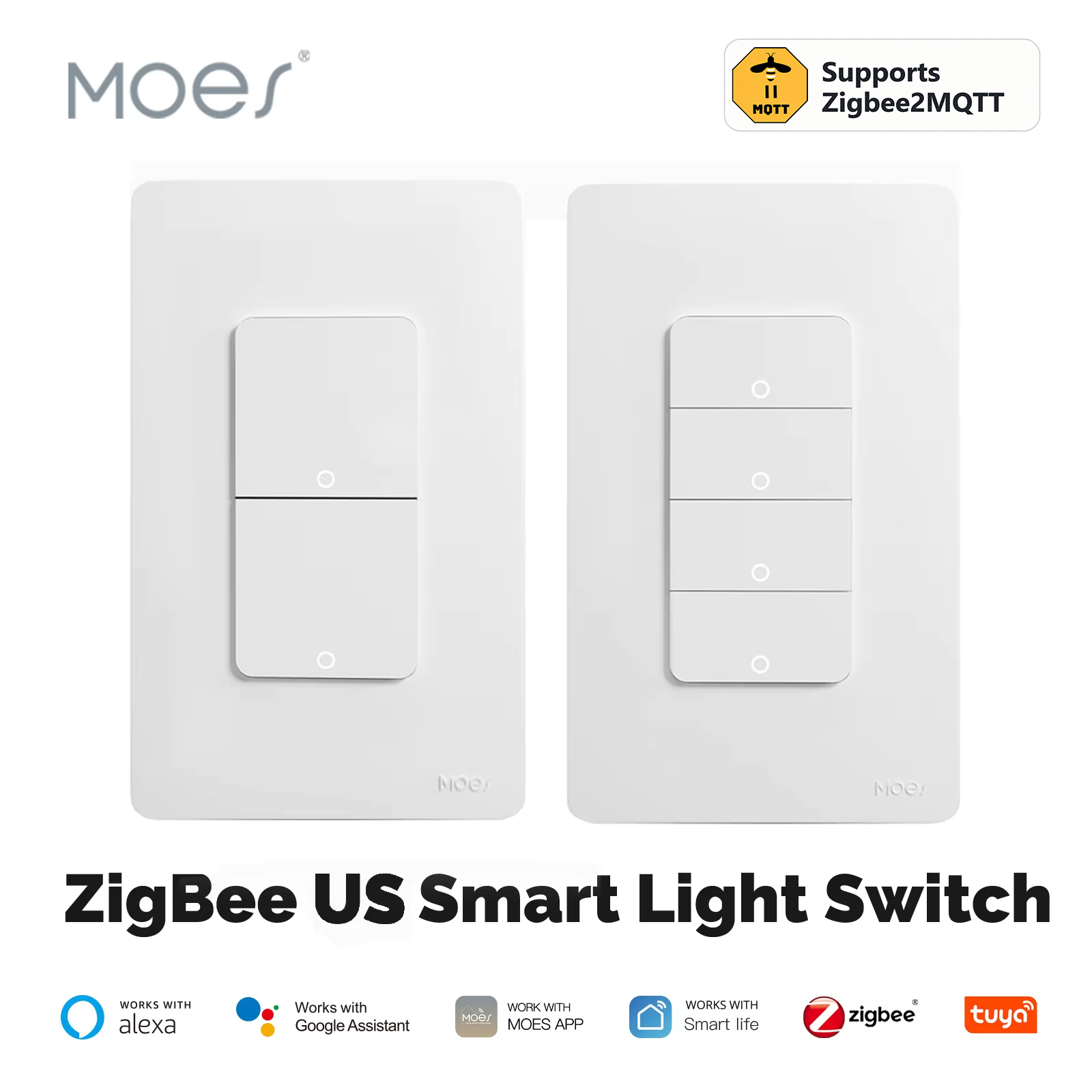 Sonoff Basic - MOES Tuya ZigBee Smart Light Switch