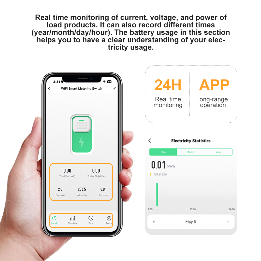 63A 1P+N WiFi Smart MCB Energy - Tuya Smart ulasan dan harga