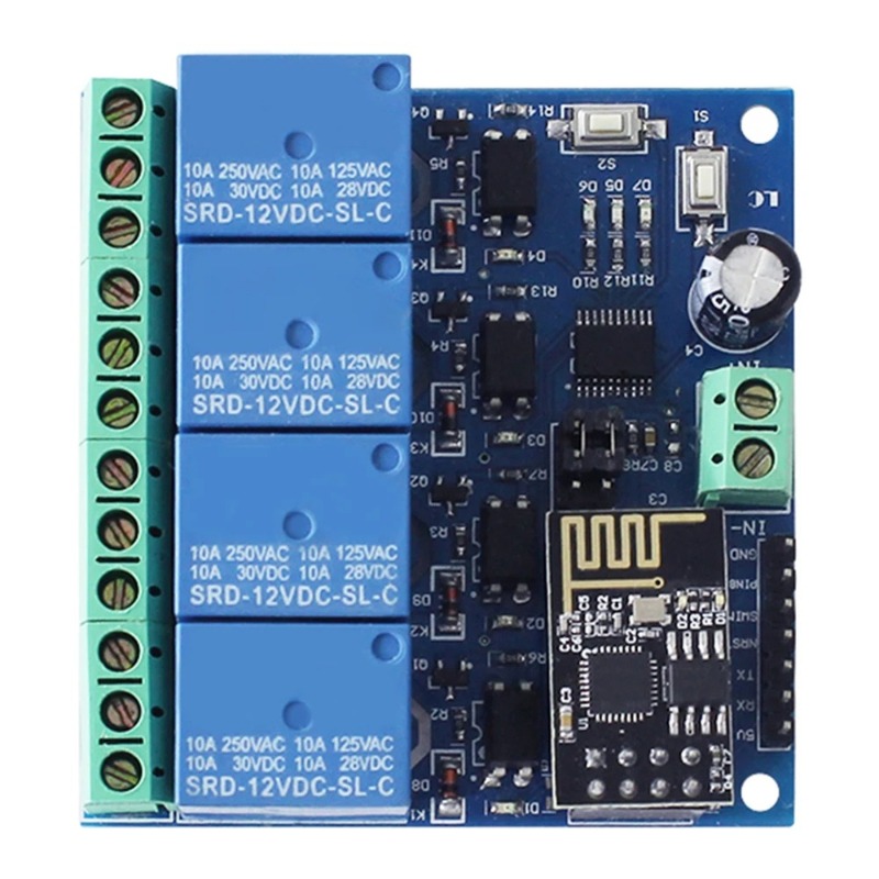 ESP8266 ESP-01 4-way WiFi rela - Smart Home Module Iot ulasan dan harga