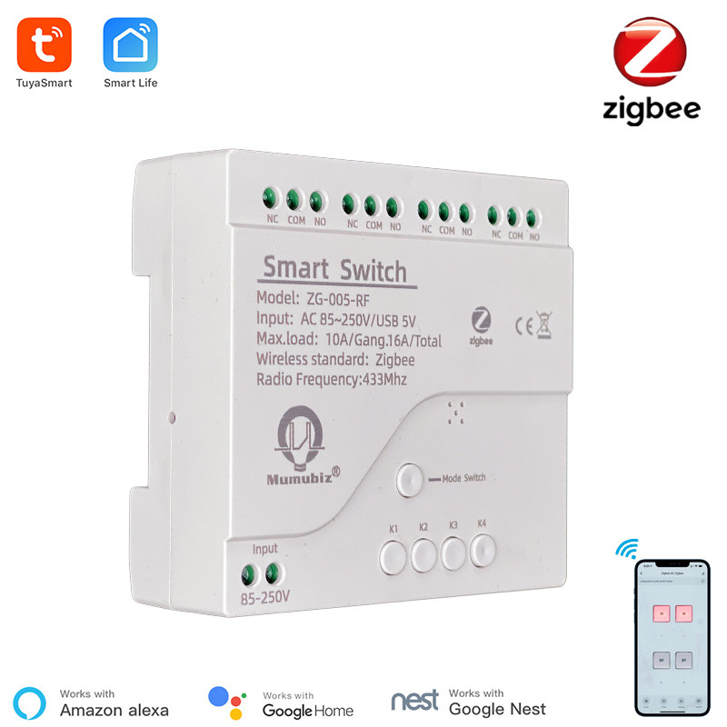 Tuya Smart Zigbee 220V Switch  - Tuya 4 Channel ulasan dan harga