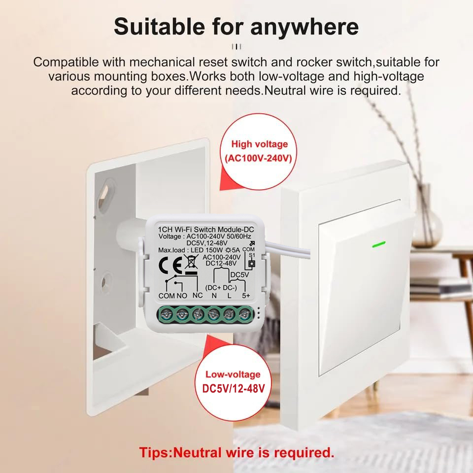 Tuya Smart Dry Contact Switch  - Tuya 4 Channel ulasan dan harga