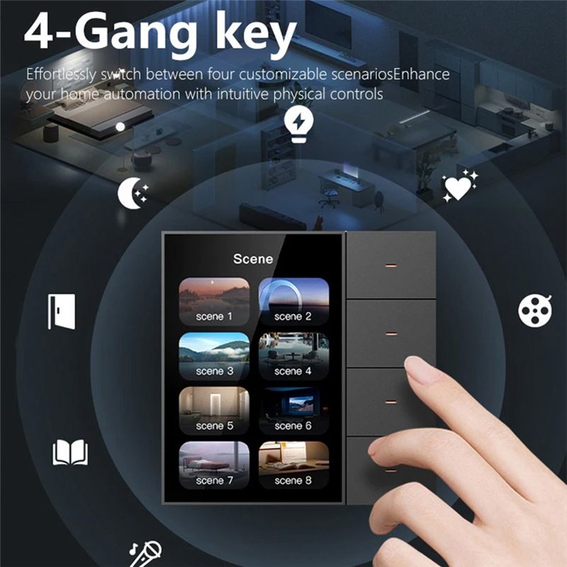 AED6-Tuya Zigbee 3.5 Inch Smar - Tuya 4 Channel ulasan dan harga
