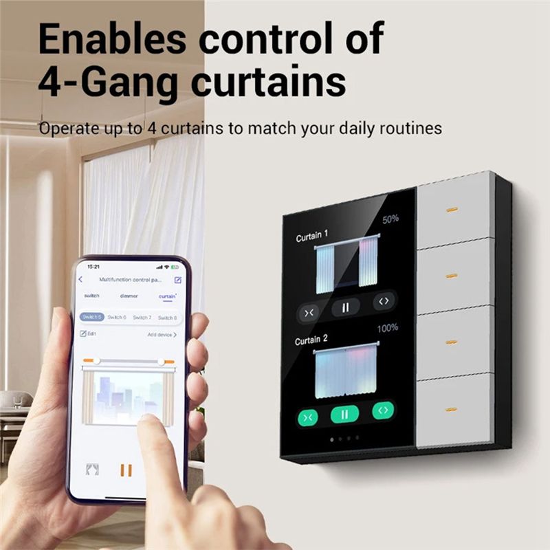 AED6-Tuya Zigbee 3.5 Inch Smar - Tuya 4 Channel ulasan dan harga